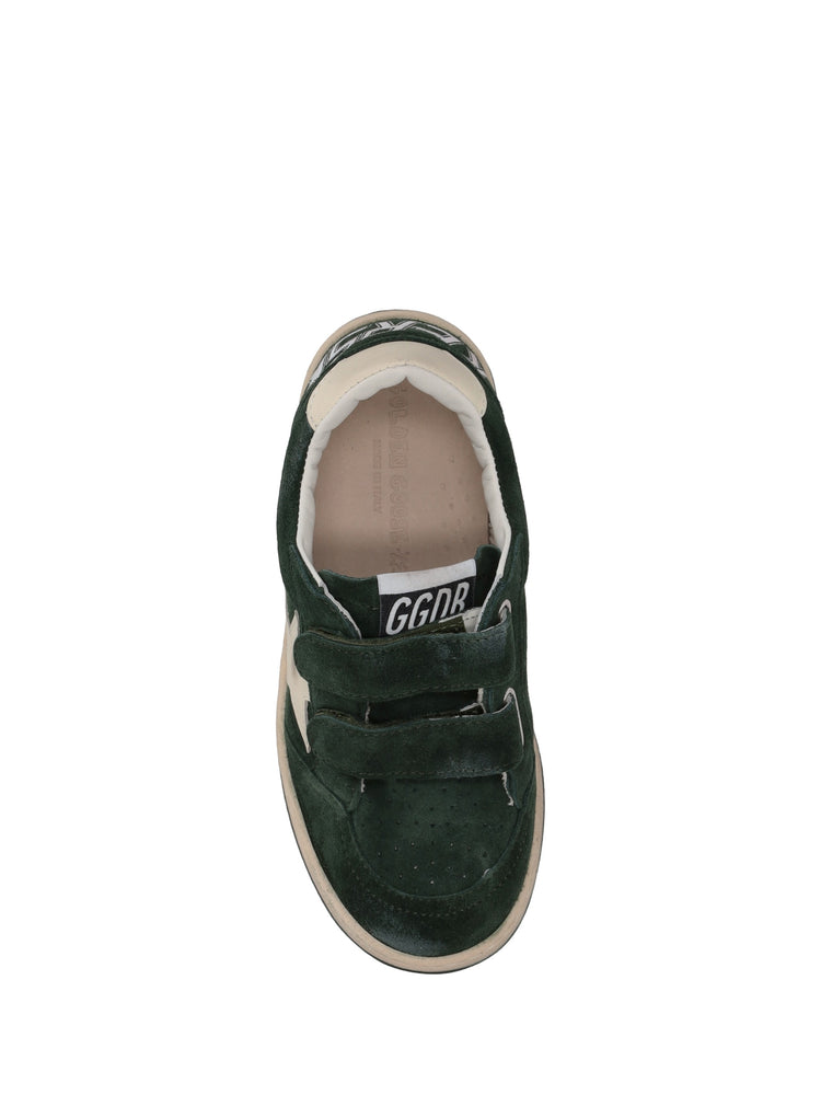 BALL STAR STRAP SUEDE UPPER VAMP TONGUE AND SPUR LEATHER STAR AND HEEL
