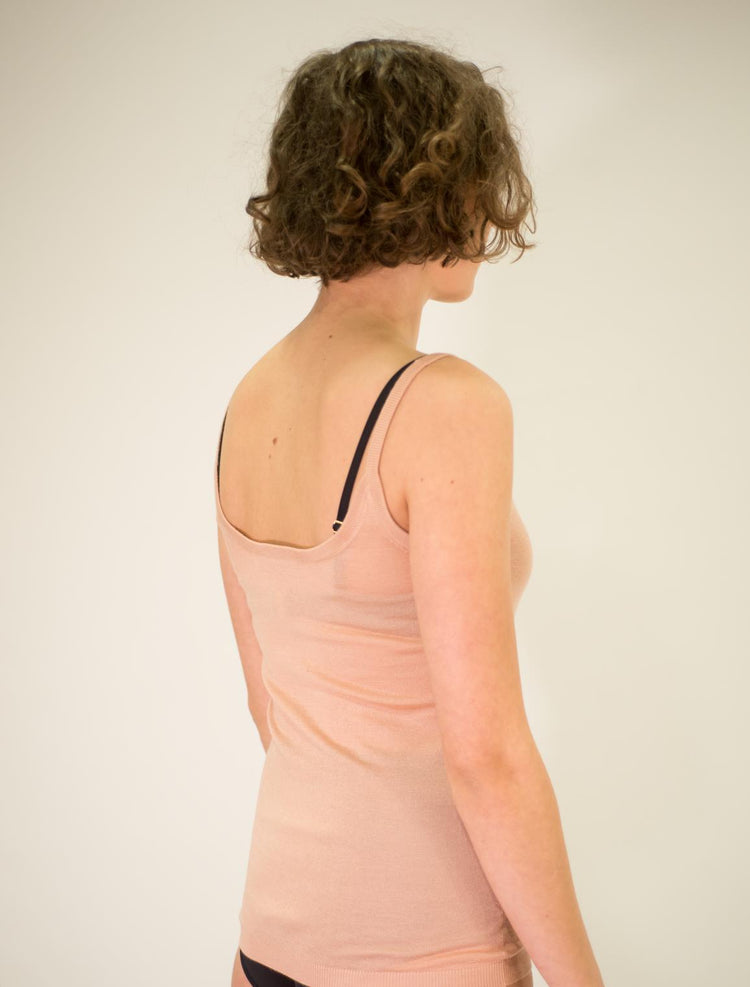 LA ROSE tank cash/silk CREAM
