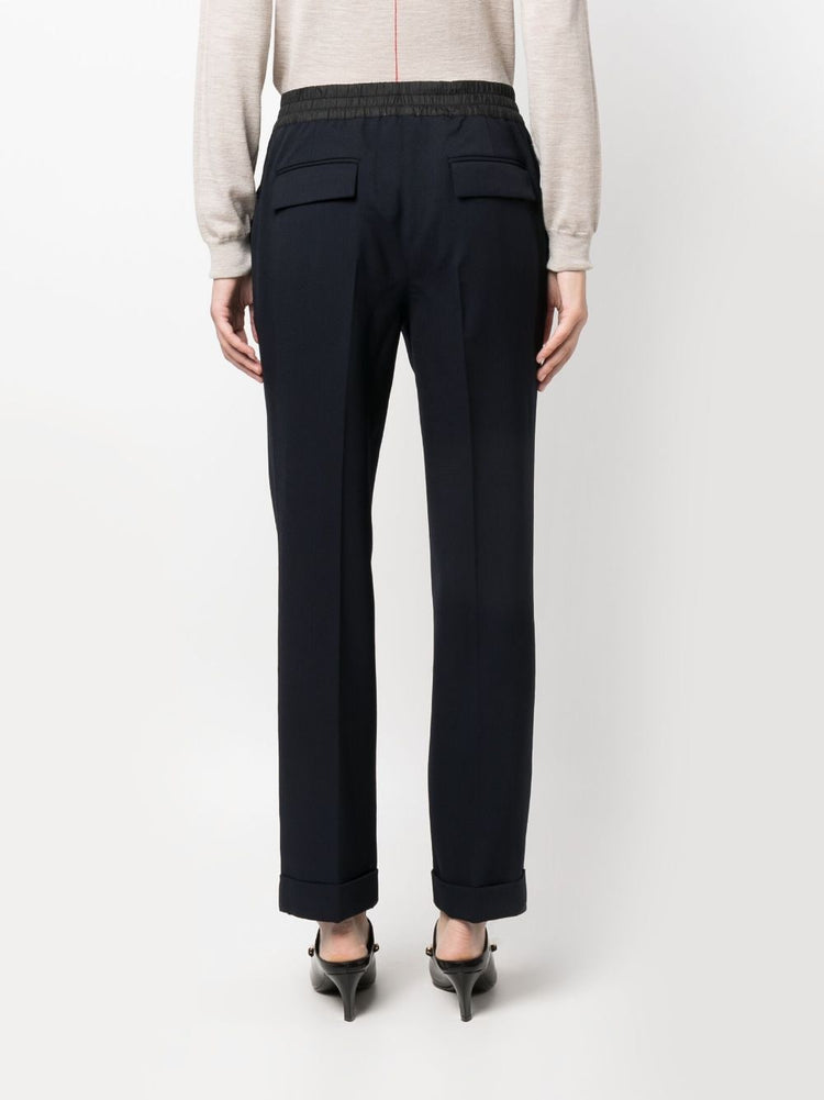 PAROSH drawstring straight-leg trousers