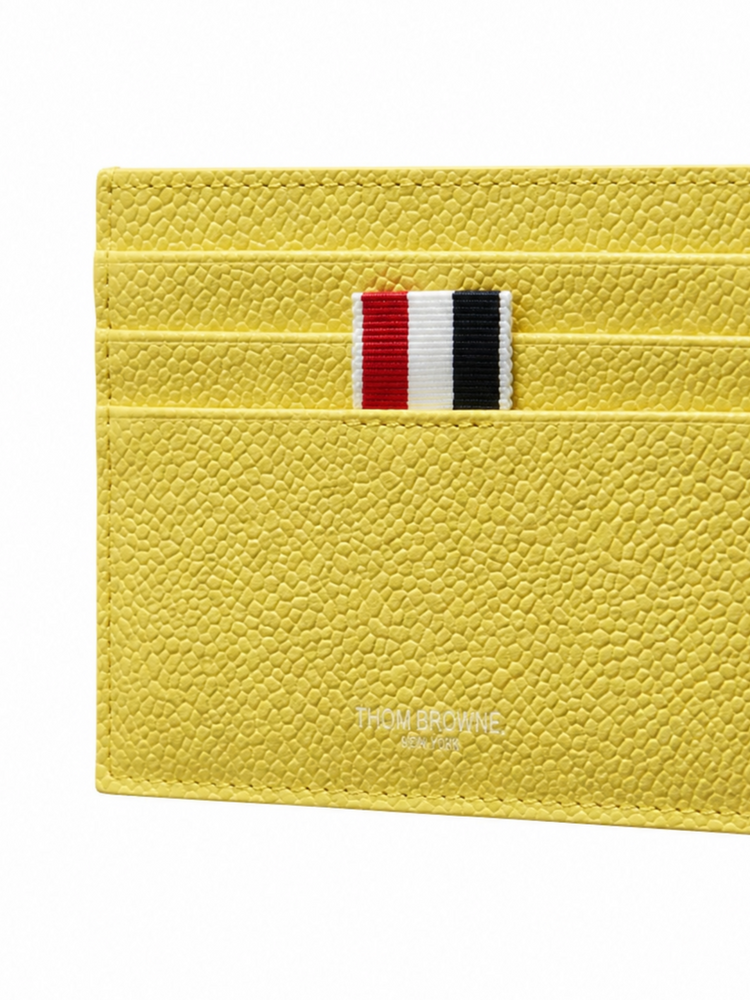 single pebbled-leather card holder