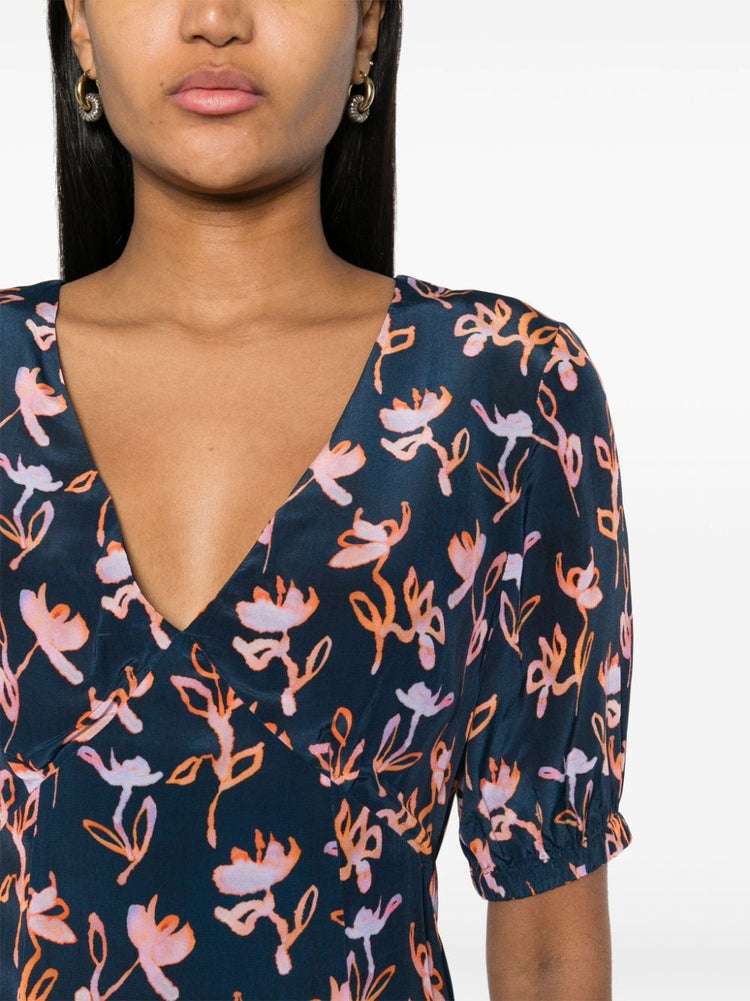 abstract-print mini dress