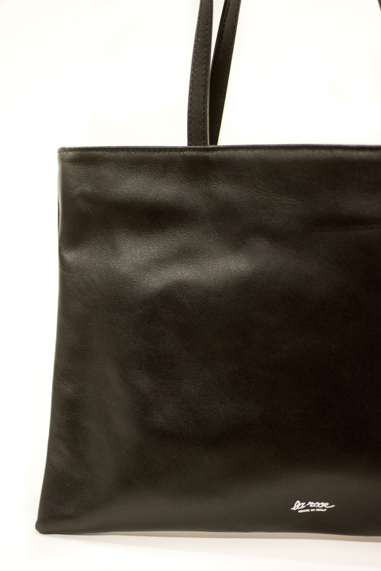 LA ROSE tote bag nero