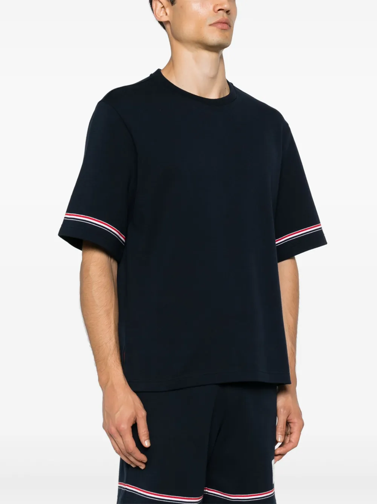 RWB-stripe cotton T-shirt