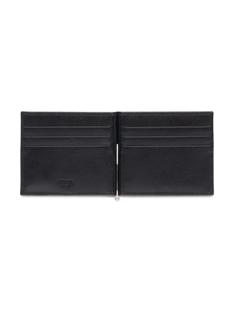 Saffiano leather bi-fold wallet