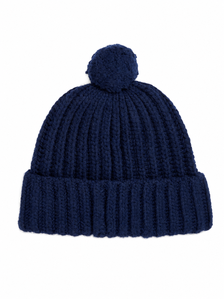 RWS WOOL RECYC NYLN-POM DNM BEAR BEANIE