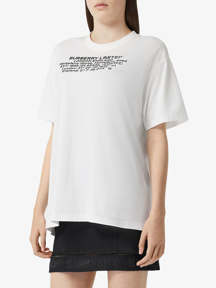 BURBERRY text print T-shirt
