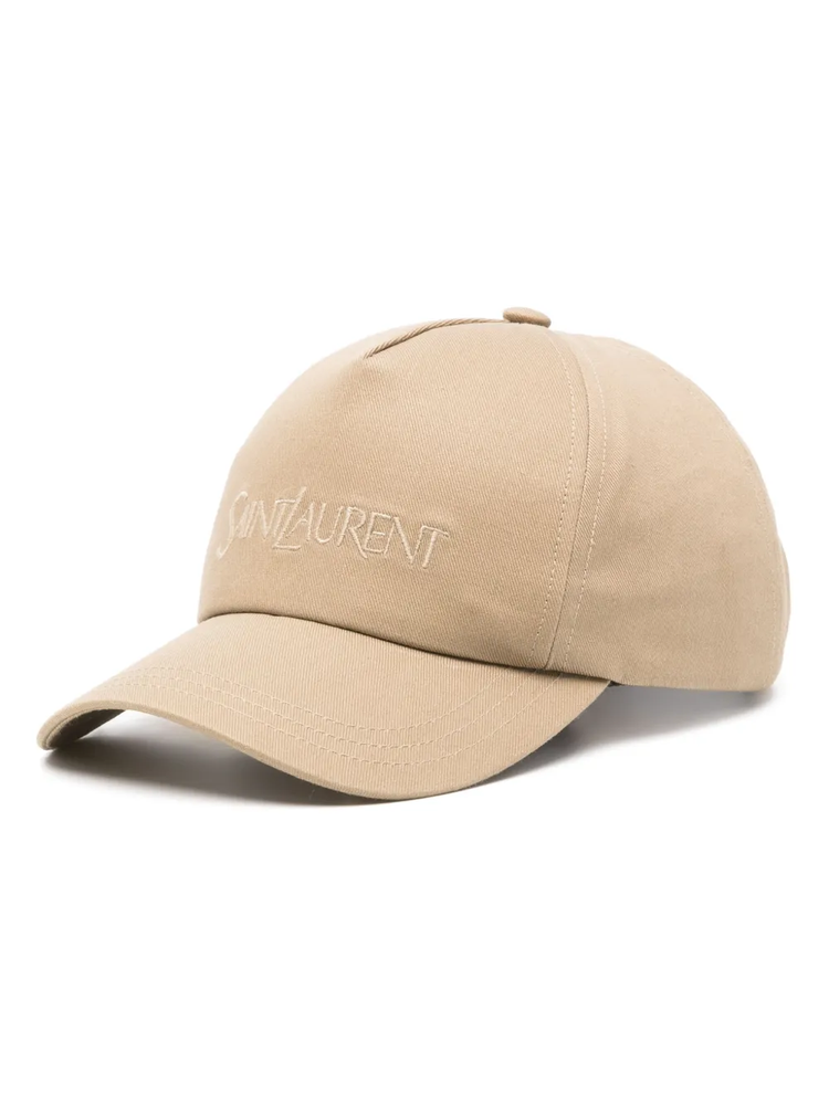 logo-embroidered gabardine-weave cap