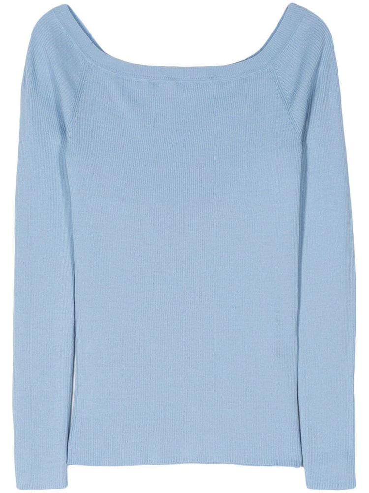 fine-ribbed jumper