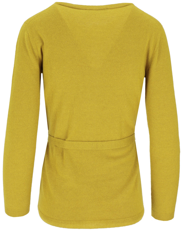 cashmere cardigan coreana lunga con laccetto
