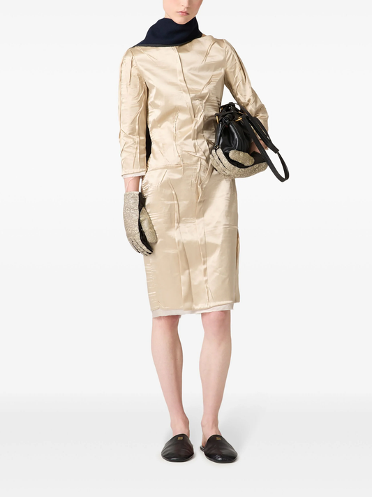 crêpe satin silk dress