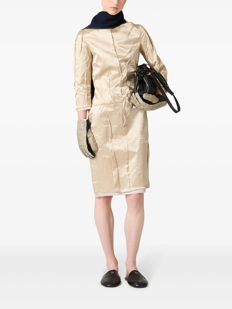 crêpe satin silk dress