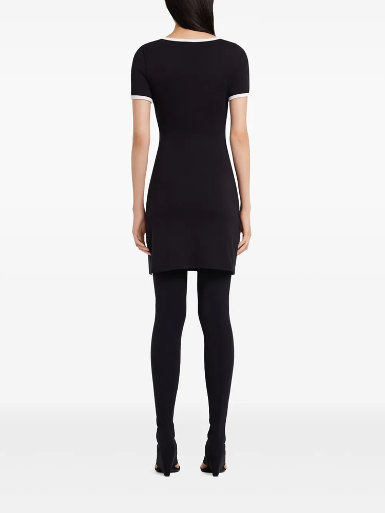 Holistic contrast mini dress