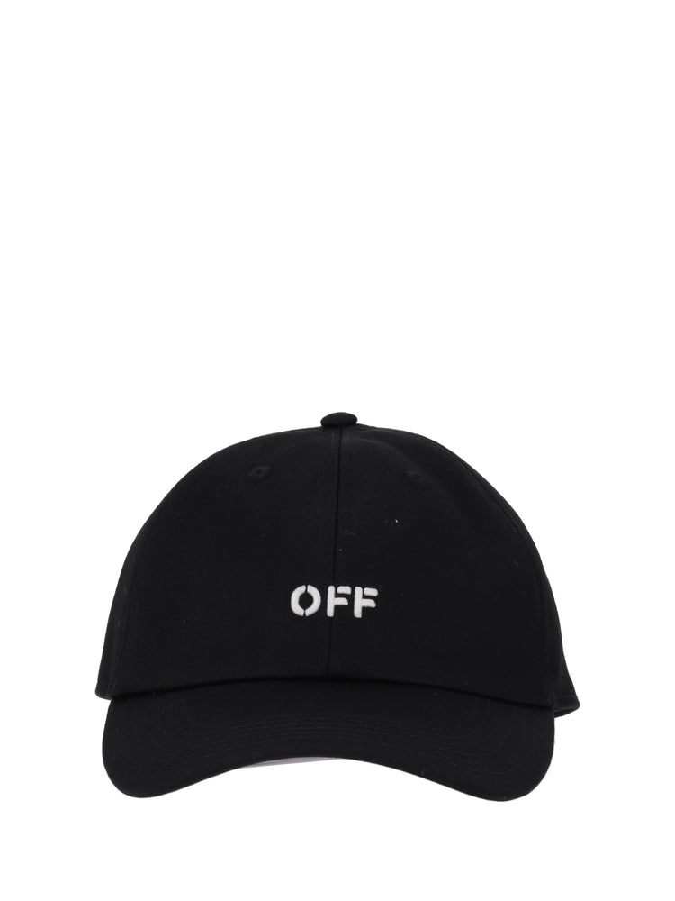 DRILL OFF STAMP BASEBALL CAP BLACK - WHI