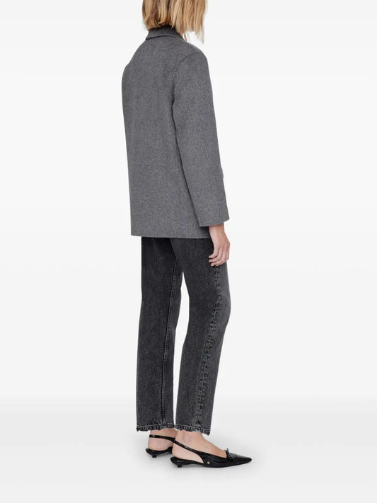 QUINN BLAZER - HEATHER GREY CASHMERE BLEND