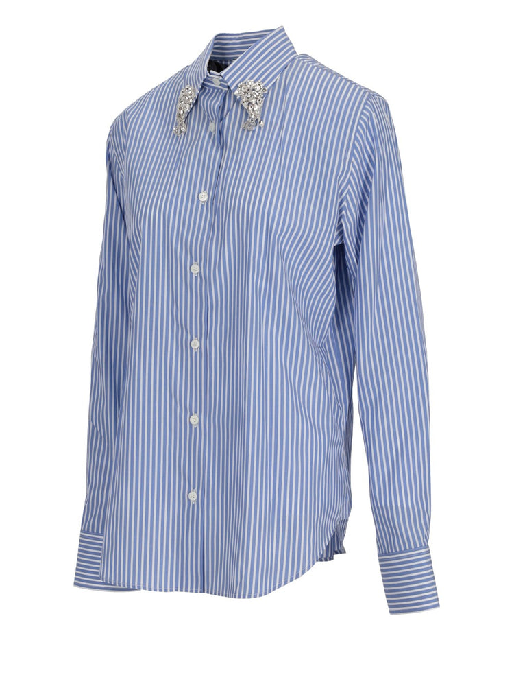 embroidered stripe shirt
