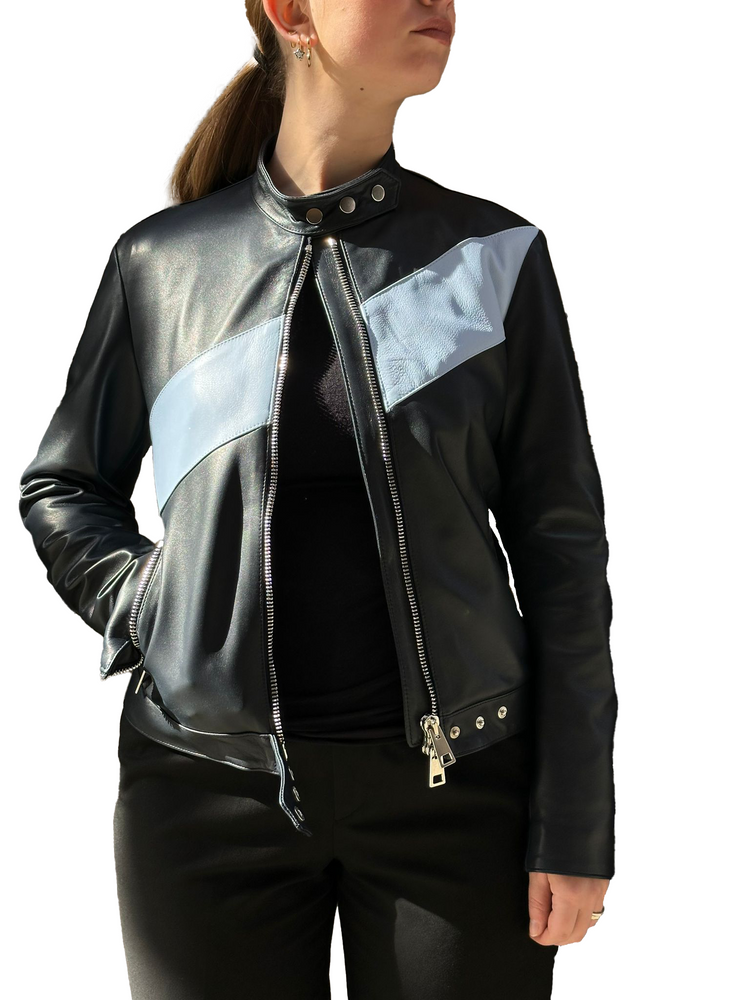 leather bomber bordeaux