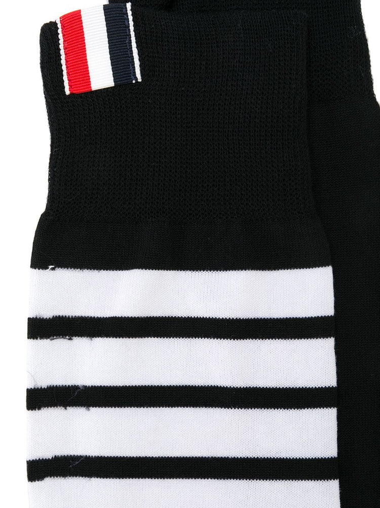 MID CALF SOCKS W/ 4 BAR IN LIGHTWEIGHT COTTON