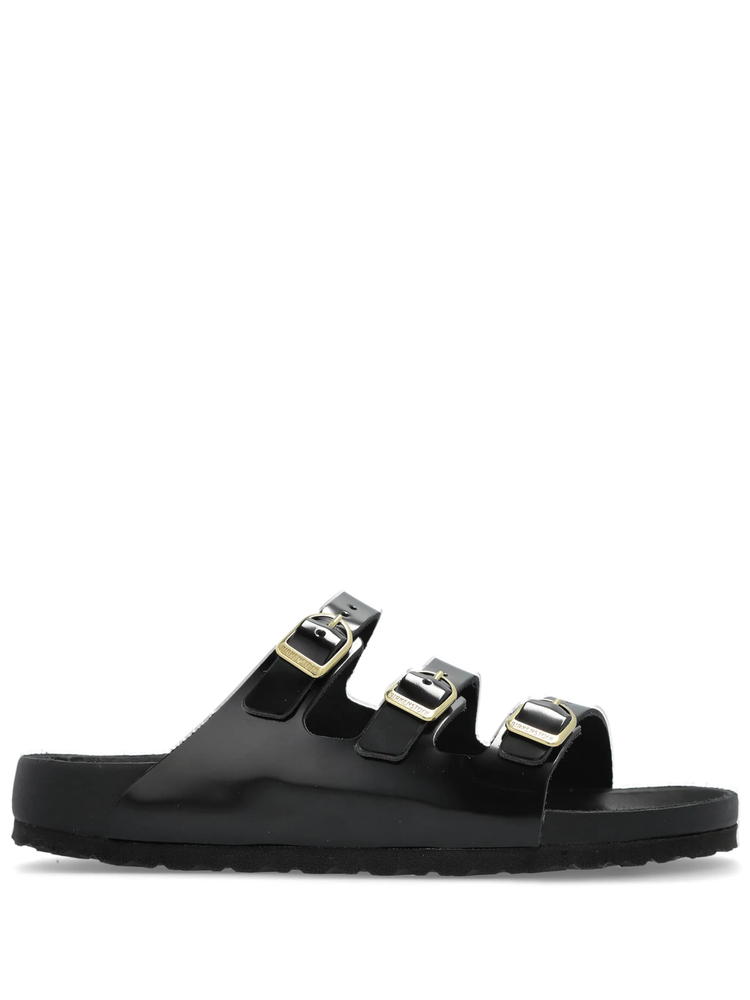 Florida DBuckle Exquisite shine black, Natural Lea