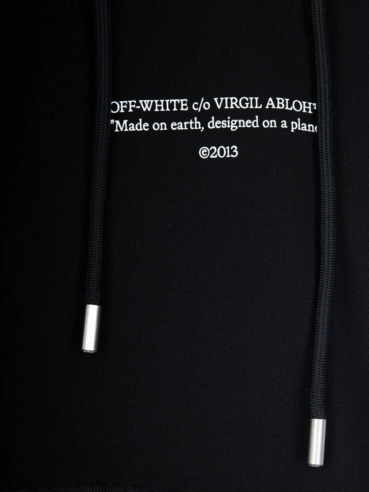 STATEMENT SKATE HOODIE BLACK - WHITE