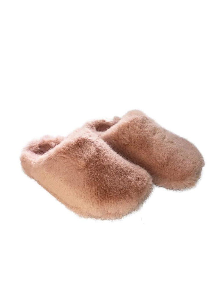 Furry indoor slippers
