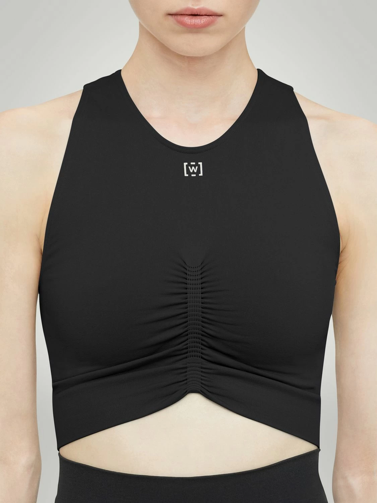 WOLFORD ruched-detailing performance top