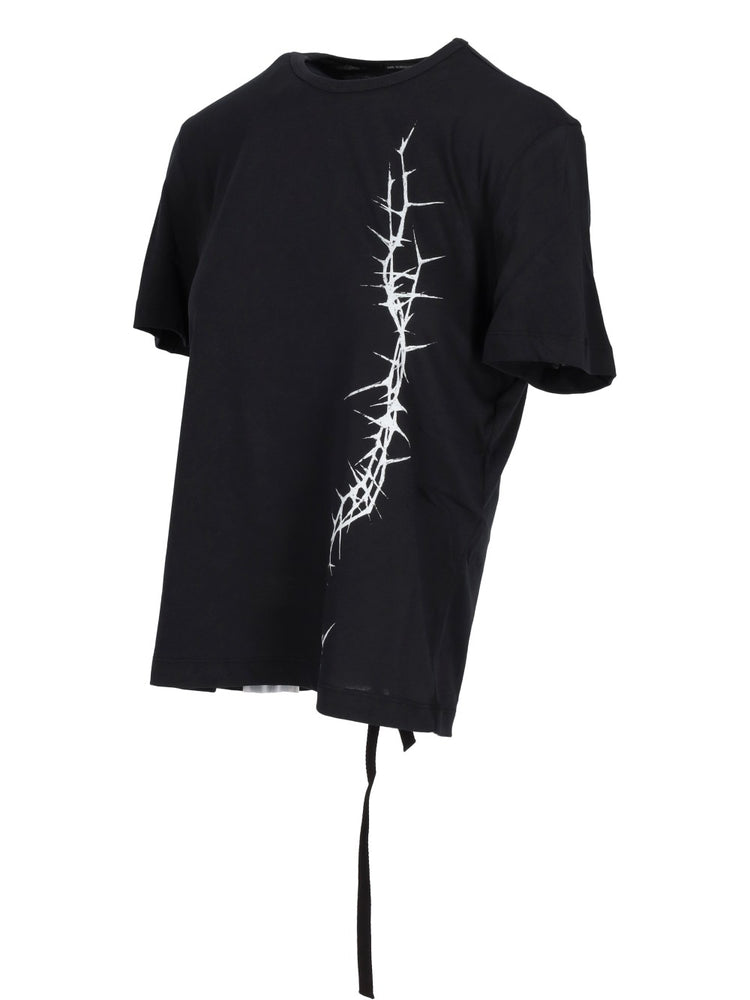 FANIE STANDARD FIT T-SHIRT "THORNS" PRINT BRUSHED