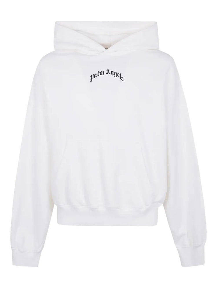 BACK CURVED LOGO LOOSE HOODY BLACK - OFF