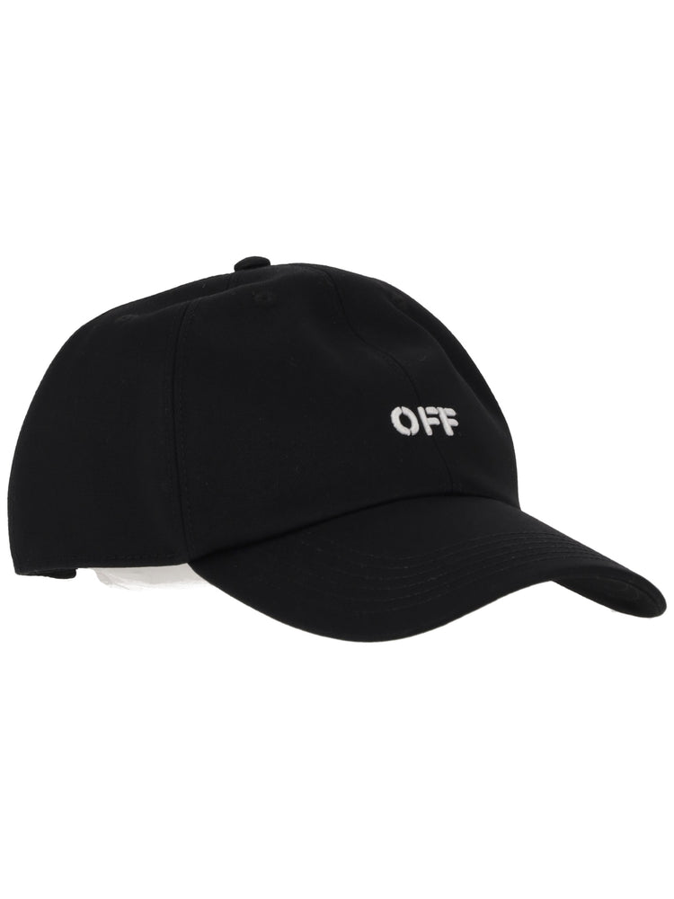 DRILL OFF STAMP BASEBALL CAP BLACK - WHI
