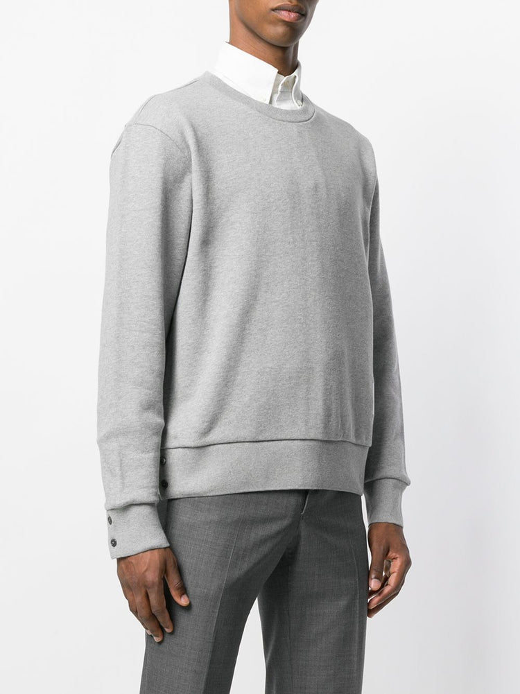 CREWNECK PULLOVER W/ CENTER-BACK RWB STRIPE IN CLASSIC LOOPBACK