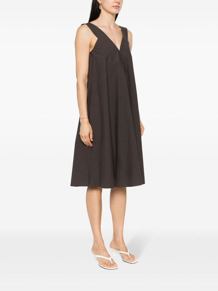 V-neck cotton dress