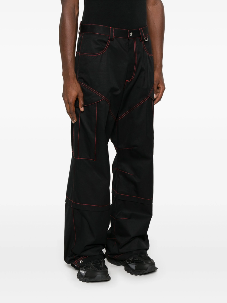 constrast stitches cargo pants