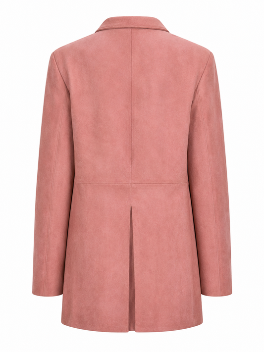 LA ROSE cappotto camoscio avorio