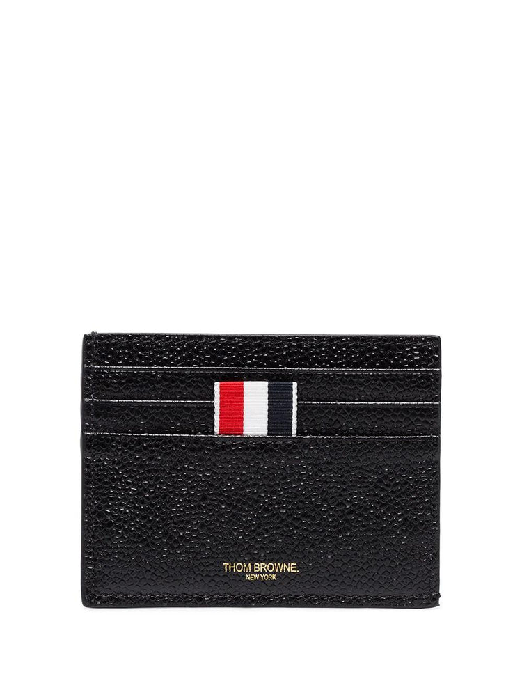 single pebbled-leather card holder