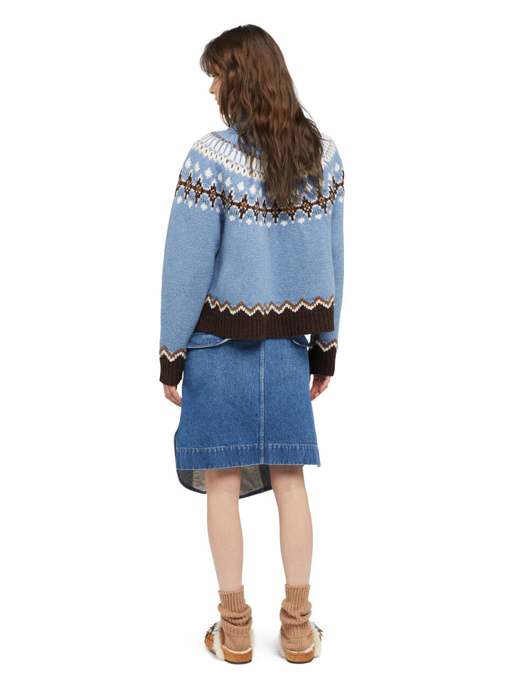 SWEET WINTER TURTLENECK CAMEL/MULTICOLOR