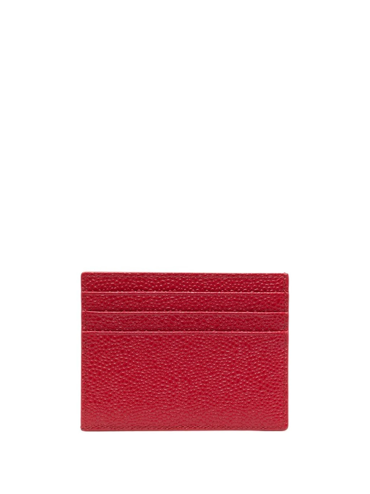 CARD HOLDER W/NOTE COMPARTMENT IN PEBBLE GRAIN LEATHER