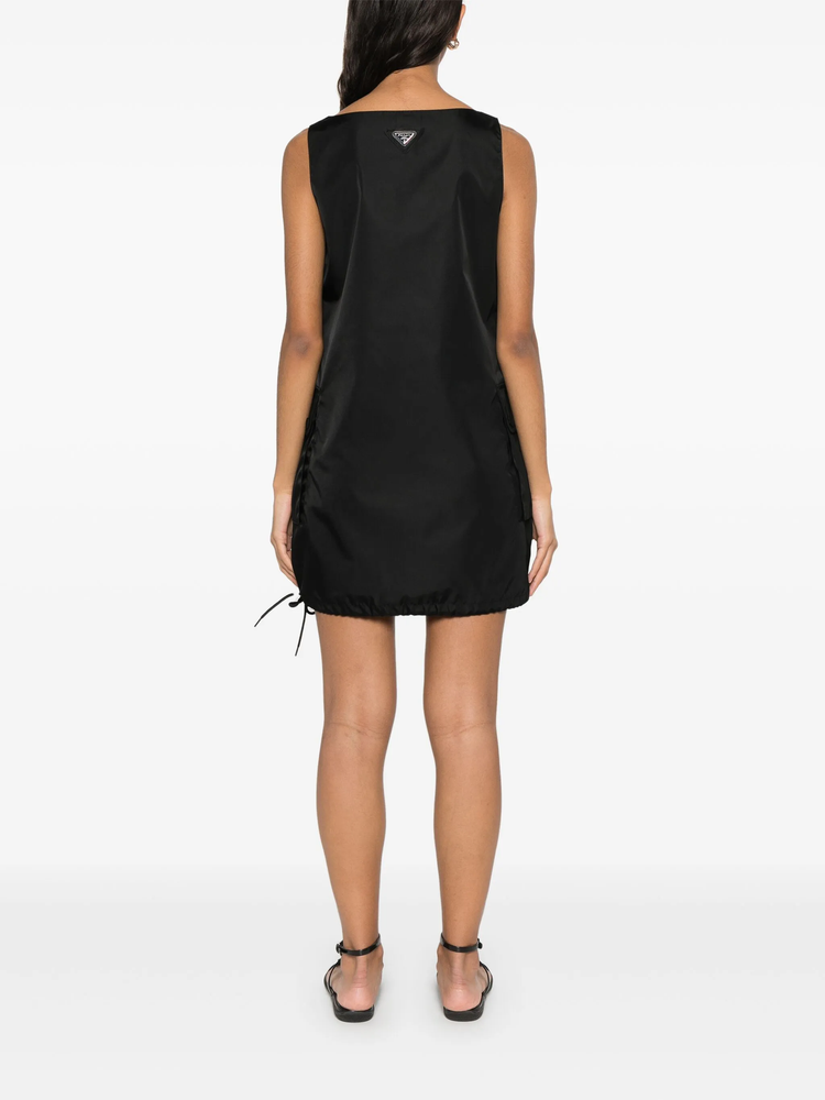 drawstring-hem mini dress