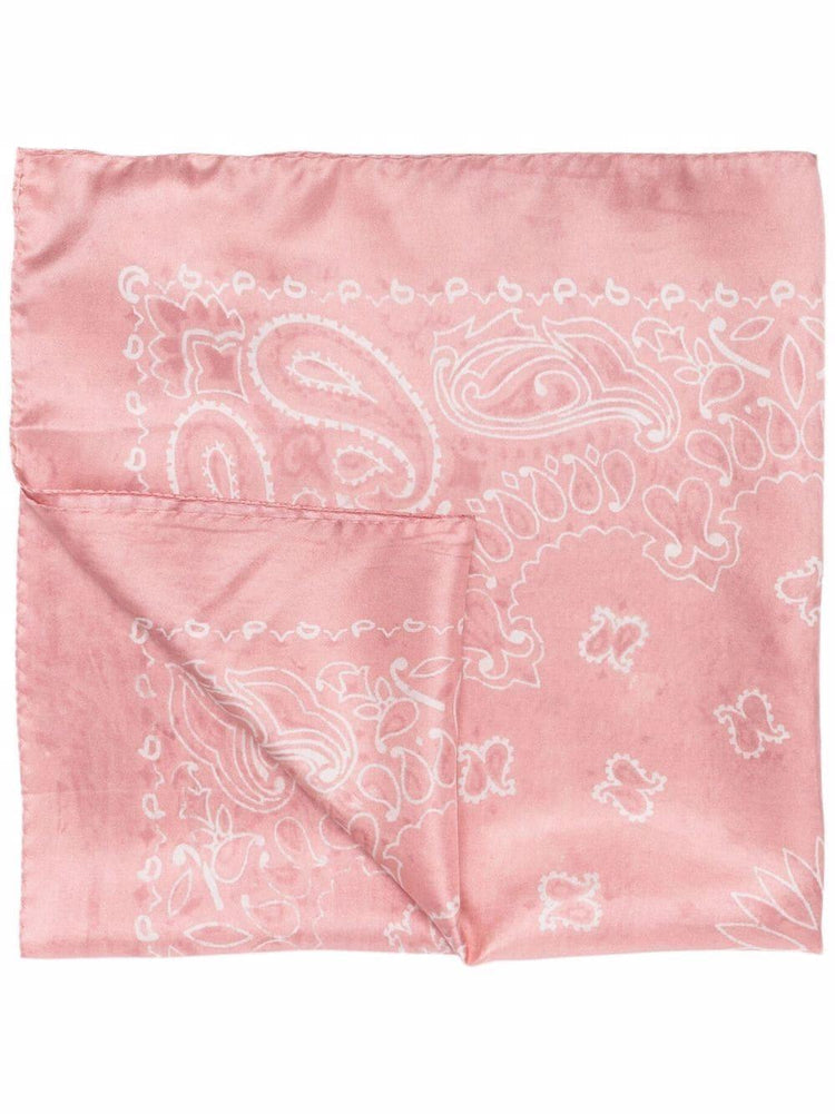 GOLDEN FOULARD PAISLEY PRINT SILK