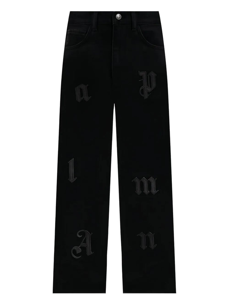 LOGO PATCH STRAIGHT 5 PKTS BLACK - BLACK