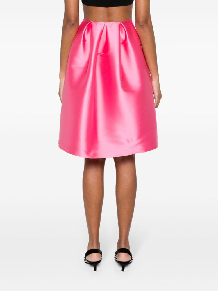 layered detail midi skirt
