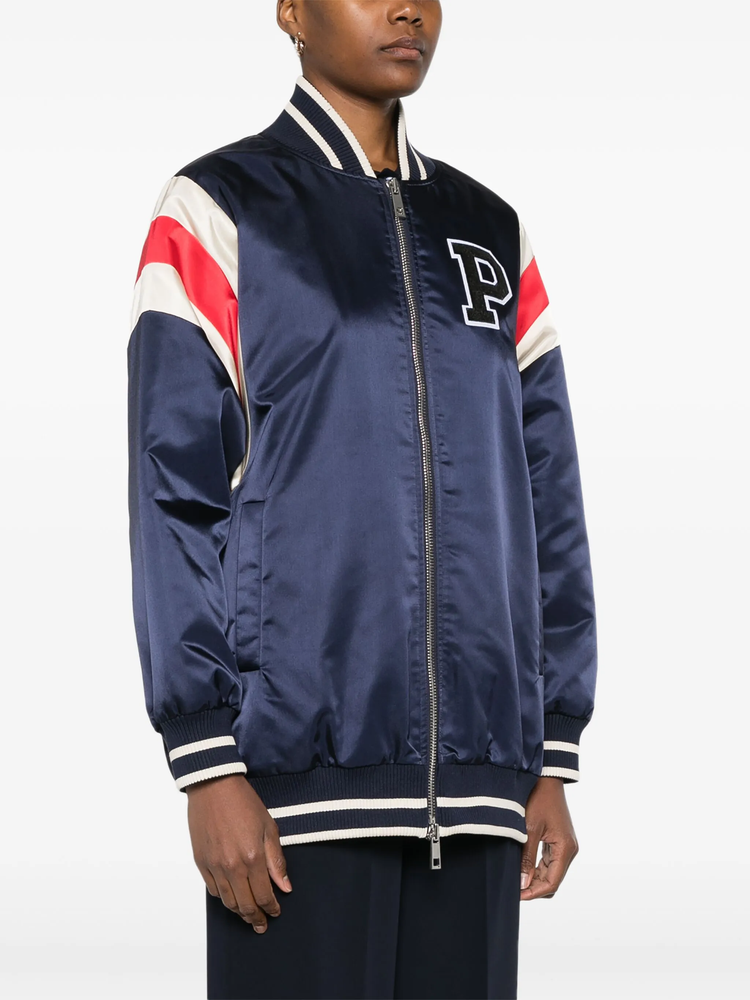Nobody logo-patch bomber jacket