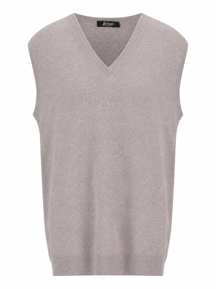 LA ROSE knitwear gilet oversize sabbia