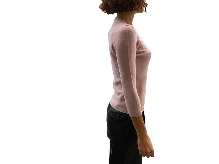 LA ROSE maglia 3/4 cashmere ocra