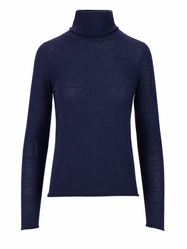 fitted roll-neck top