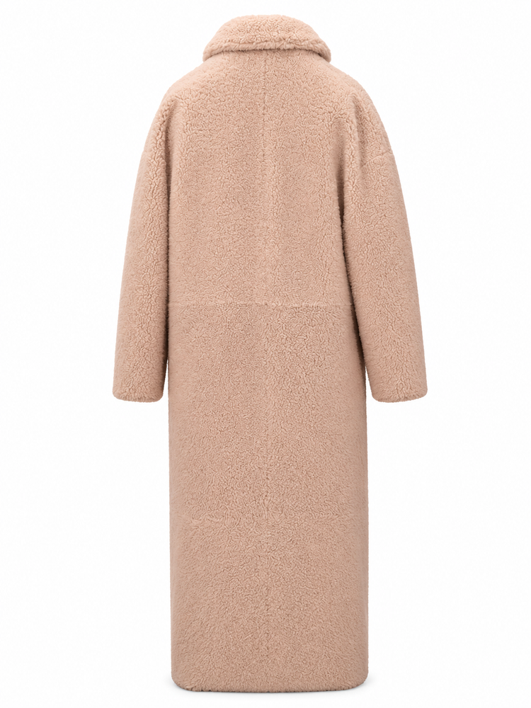 cappotto montone lungo reversibile