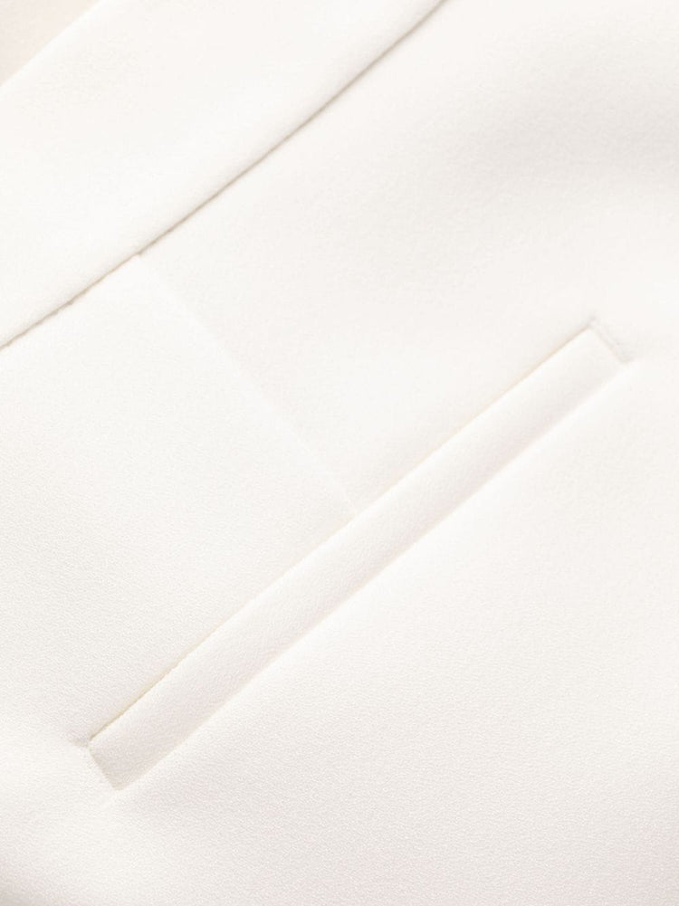 pressed-crease high-waisted trousers