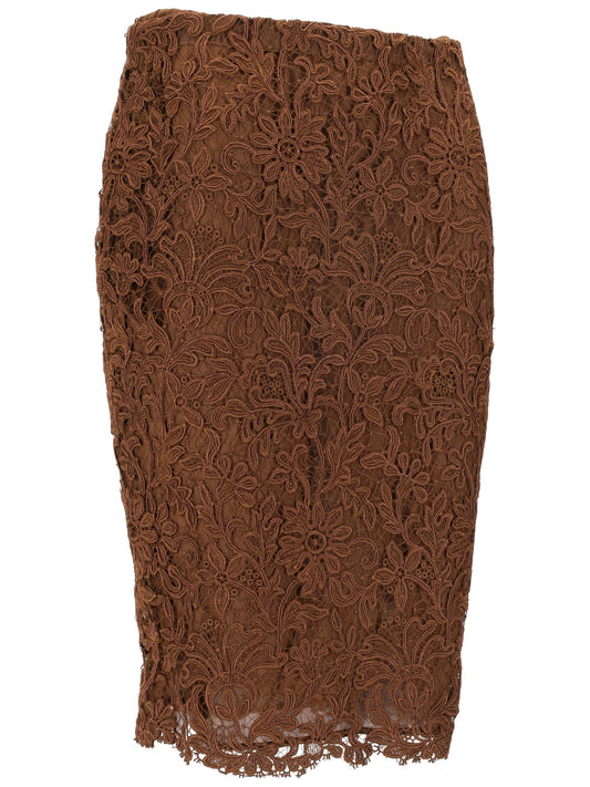 JUPE CRAYON EN DENTELLE GUIPUR