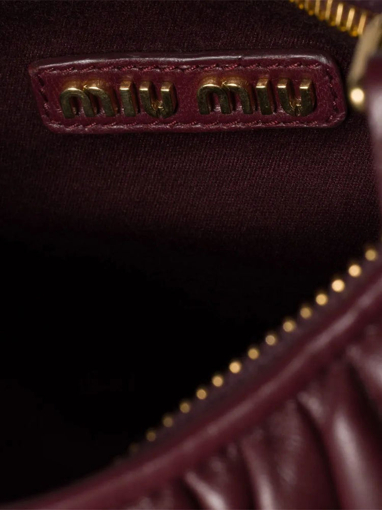 Wander matelassé nappa leather hobo bag