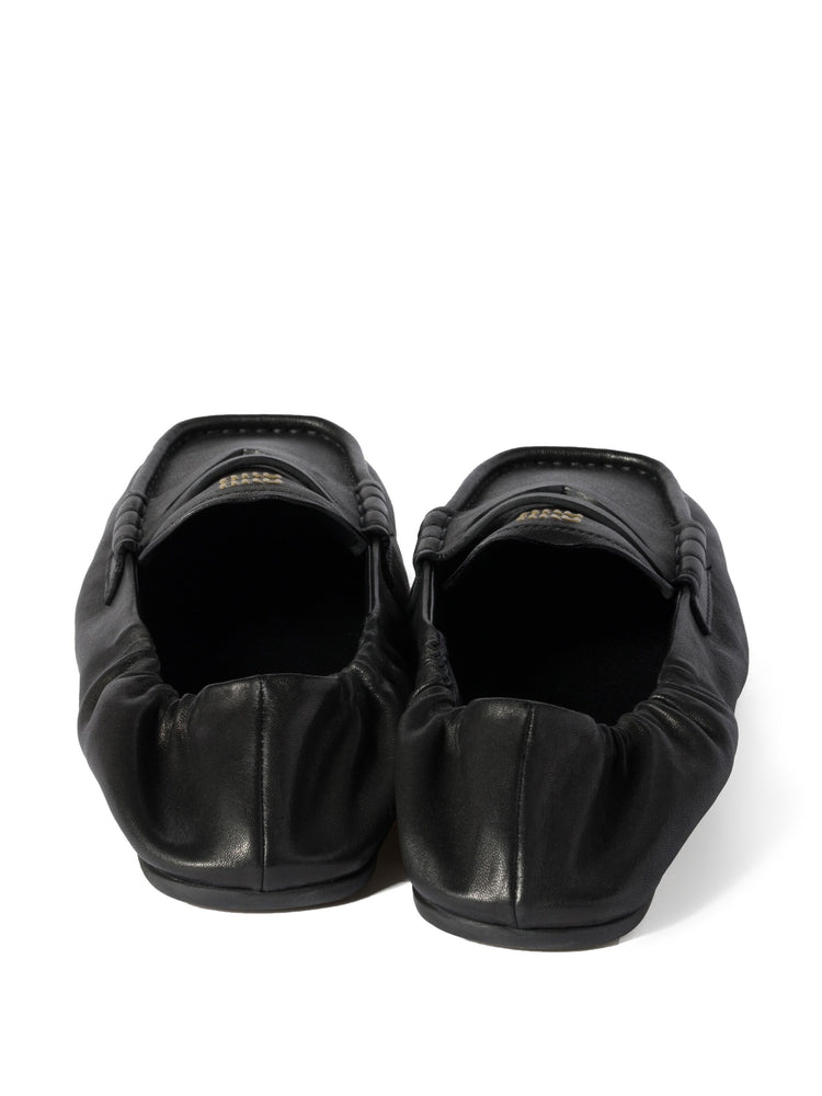 ruches nappa leather loafers