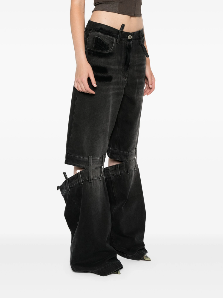 Lunghi high-rise wide-leg jeans
