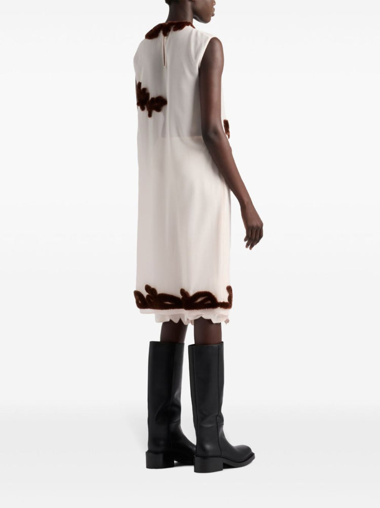 Embroidered georgette dress